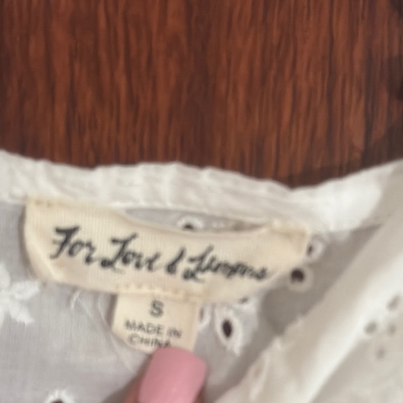 For Love And Lemons White Puff Sleeve Crop Blouse - Picture 3 of 5